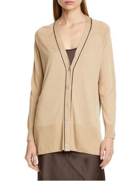 Women’s Anthony Thomas Melillo (ATM collection) Silk Colorblock Cardigan NWT